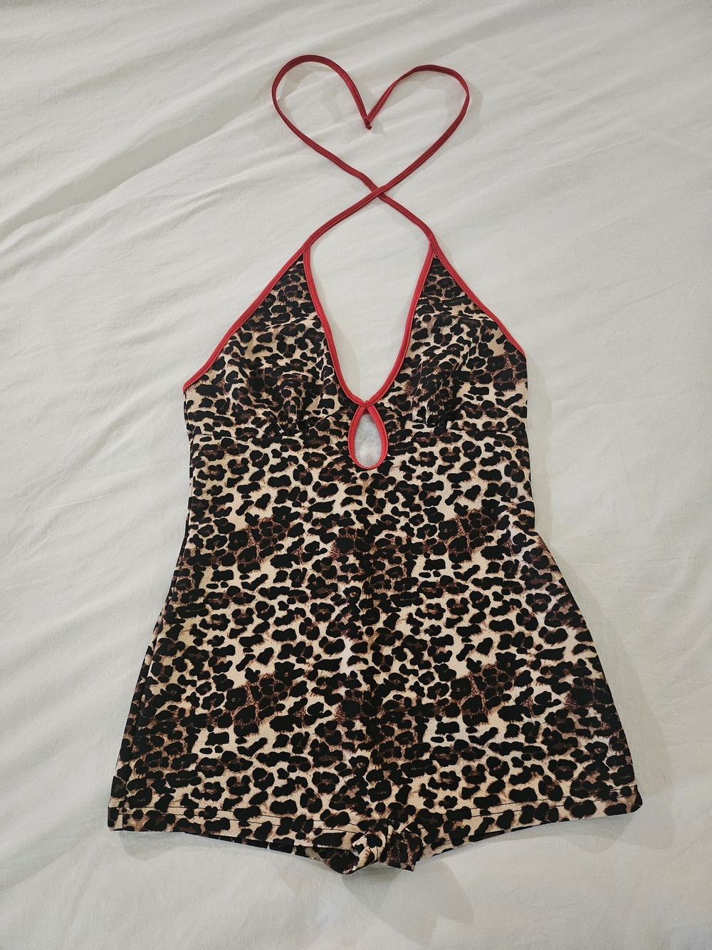 SHEIN Bundle Leopard Halter Romper Stretch Bodycon Sexy Checkered Purple